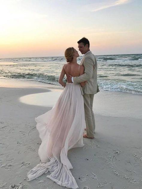 Water-Beach, Ocean and Lake wedding photo ideas  #wedding #weddingideas #weddingphotos #photograph #beachwedding Hawaiian Wedding Dress, Lake Wedding Photos, Chic Nostalgia, Prettiest Beach, Russian Wedding, Love Story Wedding, Florida Photography, Wedding Dress Guide, Destination Wedding Dress