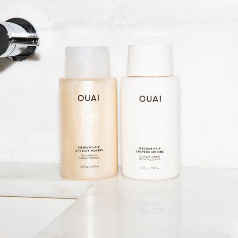 Medium Hair Shampoo - OUAI | Sephora Ouai Shampoo And Conditioner Medium, Oui Shampoo, Ouai Shampoo And Conditioner, Oui Hair Products, Ouai Shampoo, Shampoo For Thick Hair, Ouai Haircare, Shampoo Ingredients, Color Safe Shampoo