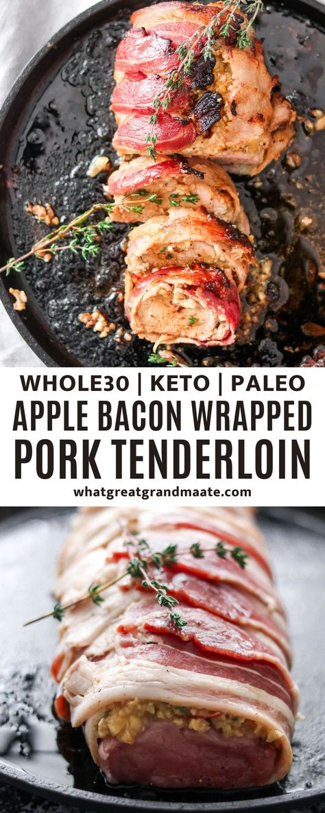 Keto Bacon Wrapped Pork Tenderloin, Whole 30 Keto Crockpot Recipes, Whole 30 Pork Loin, Keto Pork Tenderloin Recipes In Oven, Apple Tenderloin Recipes, Pork Loin Whole 30 Recipes, Whole30 Pork Tenderloin, Paleo Pork Tenderloin Recipes, Whole 30 Pork Tenderloin Recipes