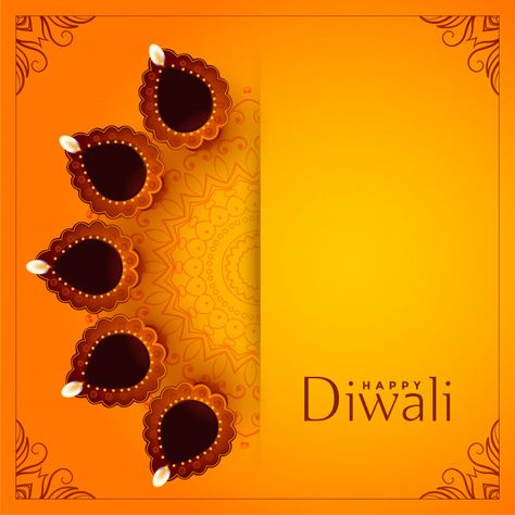 Happy diwali yellow background with decorative diya Free Vector | Free Vector #Freepik #vector #freebackground #freediwali #freelight #freecelebration Happy Diwali Images Hd, Best Diwali Wishes, Happy Diwali Pictures, Happy Diwali Photos, Diwali Wishes Quotes, Happy Diwali Wishes Images, Diwali Message, Happy Diwali Wallpapers, Diwali Wallpaper