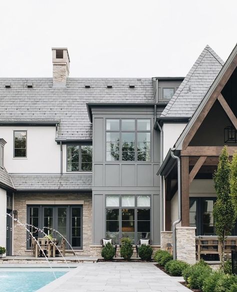 Transitional Homes, Exterior Finishes, Modern Farmhouse Exterior, Have Inspiration, House Exteriors, Exterior Ideas, Transitional House, House Architecture, Farmhouse Exterior