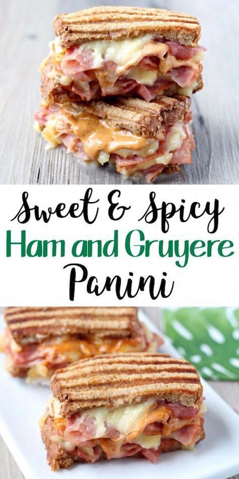 This Sweet & Spicy Ham & Gruyere Panini is a grown up take on a… #WrapsandRolls:SandwichAlternatives Ham Panini Recipes, Spanky Ham, Pastrami Panini, Ham And Swiss Panini, Ham And Gruyere Croissant, Sandwich Alternatives, Ultimate Blt Sandwich, Ham And Gruyere, Blt Sandwich Recipes