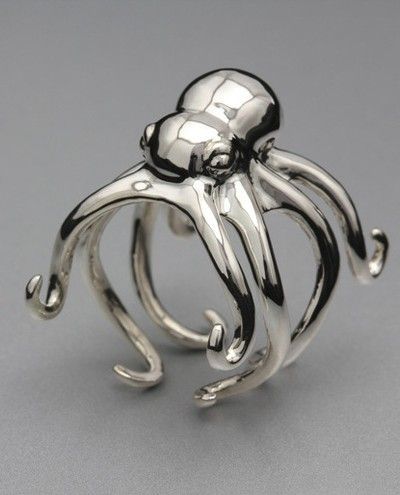 octopus ring Octopus Ring, Gifts For Sailors, Kraken, Shiny Things, 3d Printed, Bling Bling, Octopus, Jewelry Inspiration, Beautiful Jewelry