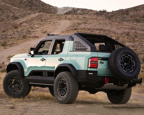 Is Toyota's New Land Cruiser Concept Secretly a Preview of the Next FJ Cruiser? | Gear Patrol Fj Cruiser Mods, Space Cruiser, 2014 Fj Cruiser, Toyota Cruiser, New Car Accessories, Off Road Tires, Porsche Models, Las Vegas Shows, All Terrain Tyres