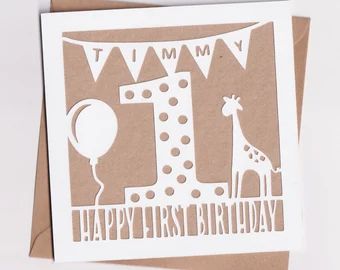 Giraffe Birthday Card, Cricut Birthday Cards, First Birthday Card, 1st Birthday Card, Giraffe Birthday, Cricut Birthday, First Birthday Cards, 1st Birthday Cards, Diy Bebe