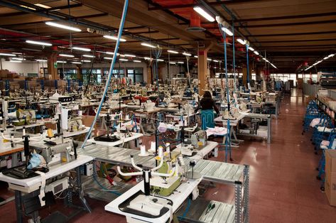 Italian clothing factory. In this factory are created and distributed worldwide #Sponsored , #paid, #affiliate, #clothing, #worldwide, #distributed, #Italian Modern Factory Design, Fashion Factory, Italian Clothing, Modern Factory, Manufacturing Factory, Garment Manufacturing, Clothing Factory, Dressing Gowns, Garment Industry