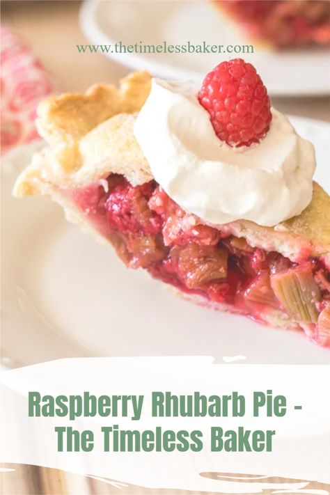 Raspberry rhubarb pie is a double crust fresh fruit pie filled with sweet raspberries, tart rhubarb and a hint of citrus. Fresh Fruit Pie, Raspberry Rhubarb Pie, Raspberry Pie Recipe, Raspberry Cream Pies, Raspberry Pie Filling, Rhubarb Recipes Pie, Rhubarb Tart, Fruit Pie Filling, Raspberry Rhubarb