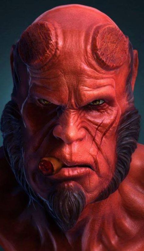 #Hellboy #Fan #Art. (Hellboy) By: Unknown. (If you know who drew this, please send it to me) Thank You. (THE * 5 * STÅR * ÅWARD * OF: * AW YEAH, IT'S MAJOR ÅWESOMENESS!!!™) ÅÅÅ+ Hell Boy, Hellboy Art, Dark Horse Comics, Marvel Vs, Superhero Art, Comic Book Characters, Hero Arts, Comic Heroes, 인물 사진