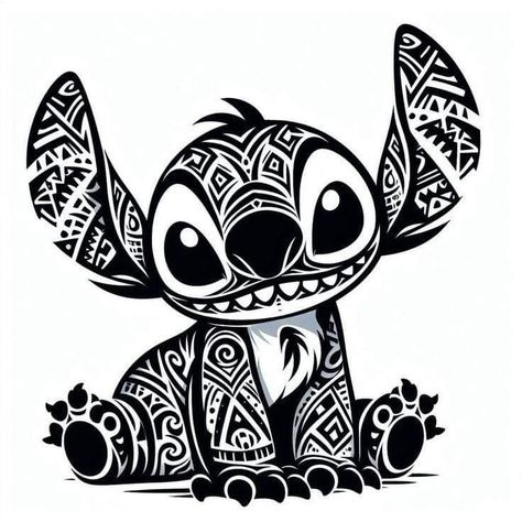 Ipad Wallpaper Backgrounds, Disney Stitch Tattoo, Tato Maori, Disney Silhouette Art, Stitch Tattoo, Disney Silhouette, Baby Poster, Stitch Drawing, Cute Doodles Drawings