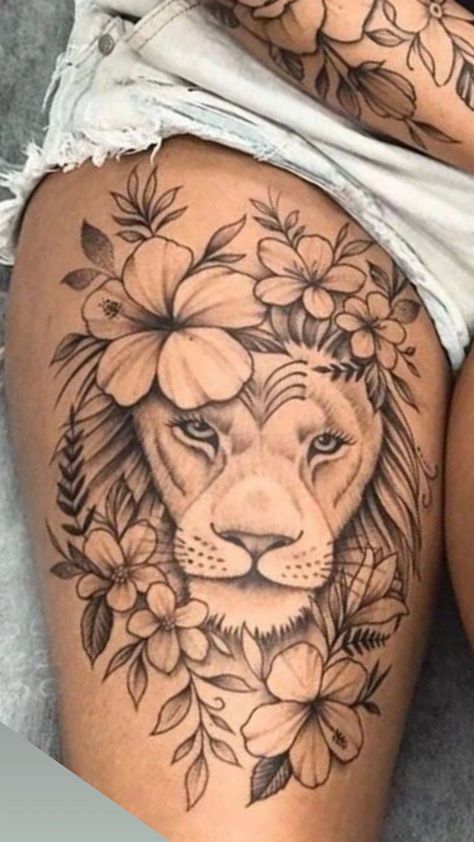 Traditional Thigh Tattoo, Lower Stomach Tattoos For Women, Front Thigh Tattoos, Side Hip Tattoos, Tattoo Ideas Males, Cute Thigh Tattoos, Wife Tattoo, Stomach Tattoos Women, Basic Tattoos