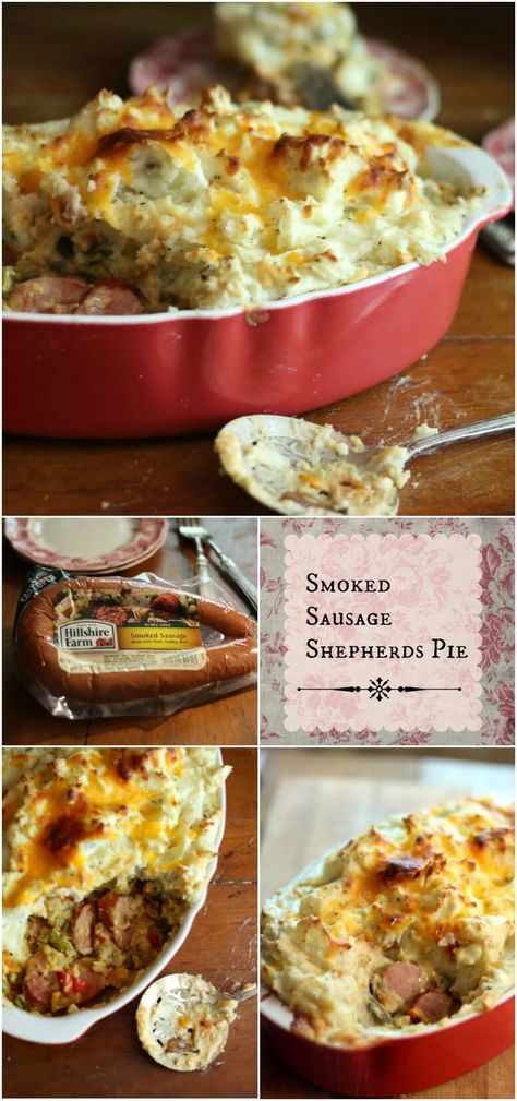 Easy smoked sausage shepherds pie is full of sausage, peppers, and vegetables in a creamy cheese sauce and topped with mashed potatoes. Definitely family pleasing comfort food! From http://RestlessChipotle.com /krogerco/ #nohasslesavorymeal #Pmedia #ad Sausage Shepherds Pie, Classic Meals, Easy Sausage Recipes, Shepherd Pie, Sausage And Mash, Restless Chipotle, Creamy Cheese Sauce, Smoked Sausage Recipes, Sausage Peppers