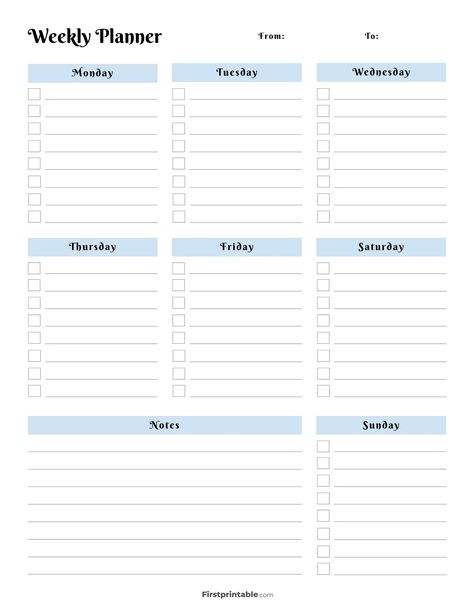 Undated Aesthetic Weekly To Do List 27 Weekly Planner Aesthetic, Free Printable Weekly Calendar, Printable Weekly Calendar, To Do Lists Aesthetic, To Do List Weekly, Horizontal Weekly Planner, Weekly To Do List, Weekly Planner Free Printable, To Do Checklist