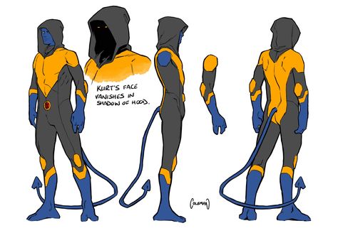 Ruairí Coleman on Twitter: "Next in the line-up for a redesign: Nightcrawler!… " Nightcrawler Art, Marvel Rpg, Hero Outfits, Kurt Wagner, Marvel Character Design, X Men Evolution, Super Suit, Super Powers Art, Superhero Villains