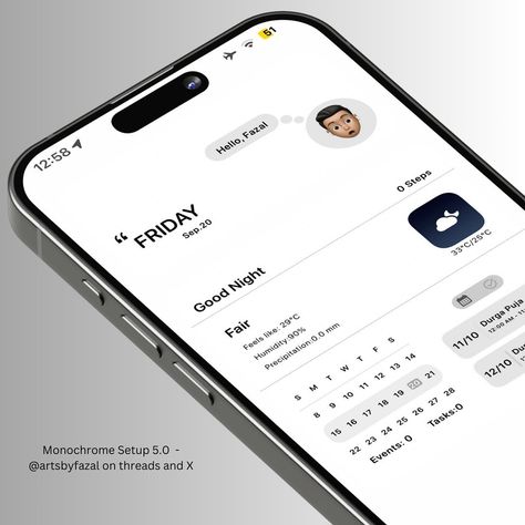 Introducing the version 4.0 of my Monochrome setups series. You’ll receive 6 medium-size widgets (light & dark) & 5 wallpapers! 🔗 link in bio. ———————————————————————————————————————- Follow me on threads @artsbyfazal Telegram Fazal’s zone X @artsbyfazal For updates and new launches! #widgy #widgets #iphone #homescreen #homescreensetup #ipad #iphonewidgets #ios18 #WidgetPack #NewRelease #HomeScreenGoals #MobileCustomization #LifetimeAccess #FreeUpdates #WeatherWidgets #CalendarWidgets #Mo... Widgy Widgets, Widgets Iphone, Active Wallpaper, Iphone Widgets, App Ideas, Mobile App Design Inspiration, App Interface Design, Iphone Homescreen, App Design Inspiration