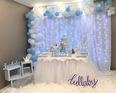 Frozen Theme Birthday, Frozen 3rd Birthday, Frozen Birthday Party Decorations, Elsa Birthday Party, Frozen 3, Baby Birthday Party Theme, Frozen Bday Party, Frozen Party Decorations, Disney Frozen Birthday Party