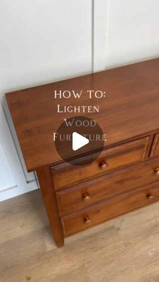 How To Make Dark Wood Furniture Lighter, Ethan Allen Dresser Redo, Dark Wood Dresser Makeover, Wood Furniture Refinishing, How To Paint Dark Wood Furniture, Refinish Bedroom Furniture Wood, How To Lighten Dark Wood Furniture, How To Tan Wash Wood, Ethan Allen Dresser Makeover