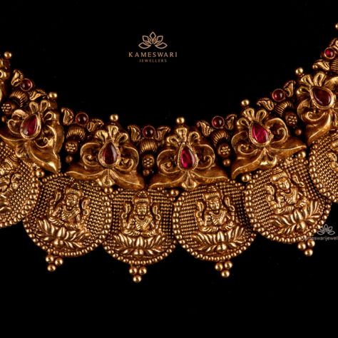 Kasina Sara Antique, Polki Designs, Kasu Haram, Temple Jewellery Set, Cell Organelles, Kameswari Jewellers, Bridal Jewelry Sets Brides, Antique Gold Earrings, Gold Temple Jewellery