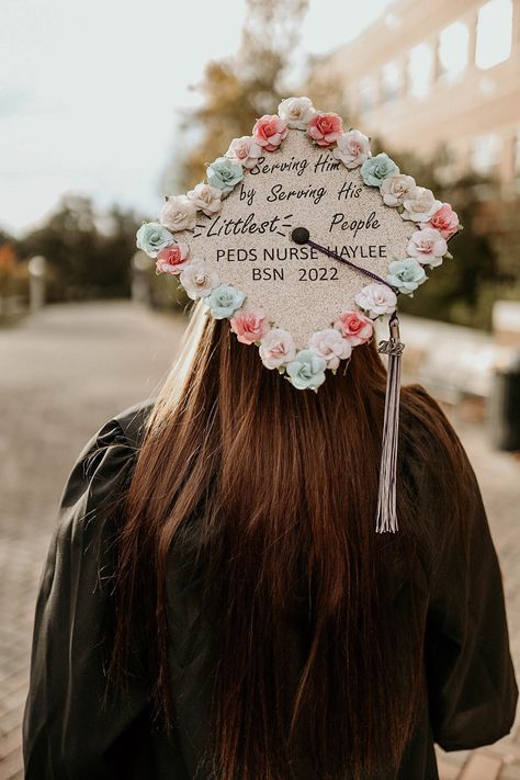 Pediatric nurse graduation cap Christian Nursing Graduation Cap, Graduation Cap Nursing School, Christian Nurse Graduation Cap, Nurse Practitioner Cap Decoration, Pediatrics Graduation Cap, Graduation Cap Designs College Nursing, Nursing School Grad Cap Ideas, Pediatric Graduation Cap, Nursing Cap Decoration Graduation