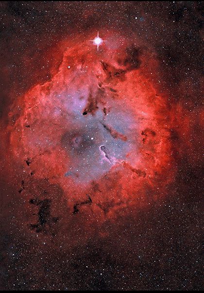 New Dimension: Nebulas Are Even More Amazing in 3-D - IC 1396 With a bright, bluish star at its center, the gassy star-forming region IC 1396 spans hundreds of light-years in the constellation Cepheus. Finnish astrophotographer J-P Metsavainio has rendered some spacescapes in three dimensions, using his own photographs as a starting point. "NOTE: This is a personal vision about shapes and volumes, based on some scientific data and an artistic impression." Nebulas, Most Beautiful Images, Space Photos, Space Pictures, Hubble Space Telescope, Totally Me, Beautiful Gif, Space Science, Space And Astronomy