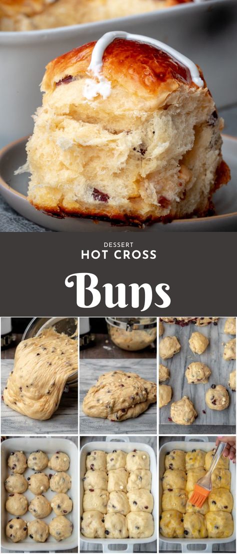 Hot Cross Buns Recipe Easy, Berries And Chocolate, Buns Recipe Easy, Cross Buns Recipe, Hot Cross Buns Recipe, Buns Recipe, Sweet Buns, Easter Bread, Easter Baking