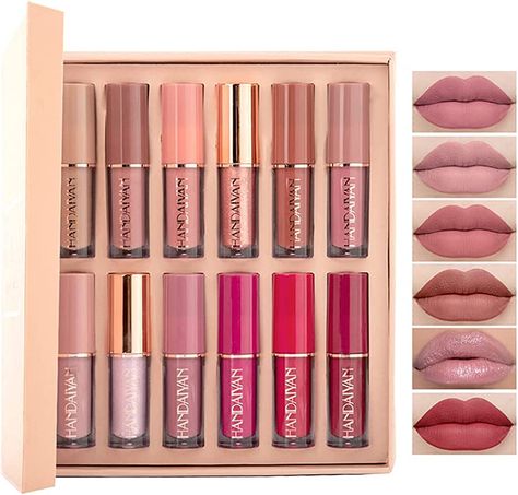 10Pcs Matte Liquid Lipstick with 2 Glitter lipstick Makeup Set, Matte Nude liquid Long-Lasting Wear Non-Stick Cup Not Fade Waterproof Lip Gloss Make up Gift Set : Amazon.co.uk: Beauty Custom Lipstick, Lipstick Box, Glitter Lipstick, Cosmetic Kit, Waterproof Lipstick, Presents For Mum, Makeup Gift Sets, Glitter Eyeliner, Glitter Lips