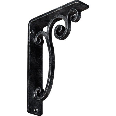 Countertop Brackets, Types Of Countertops, Natural Stone Countertops, Iron Brackets, Iron Steel, Hand Forged Iron, Wood Brackets, Stone Countertops, Antique Pewter