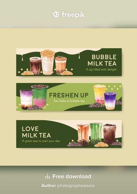 Summer Restaurant, Product Banner, Summer Sale Banner, Tea Logo, Bubble Milk Tea, Summer Banner, Party Invite Design, Food Graphic Design, Party Poster