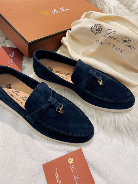 Loro Piana Navy Shoes, Blue Loro Piana Shoes, Loferebi Shoes, Blue Loafers Outfit Women, Loro Piana Shoes Women, Loro Piana Loafers, Bags Quotes, Loafers Outfit Women, Dreams List