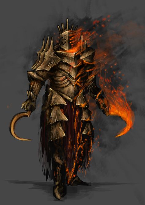 ArtStation - The Eternal burning , Thomas Shirley Guerriero Samurai, Dark Souls Art, Cool Monsters, 다크 판타지, Knight Art, Demon Art, Dungeons And Dragons Homebrew, Fantasy Armor, Soul Art