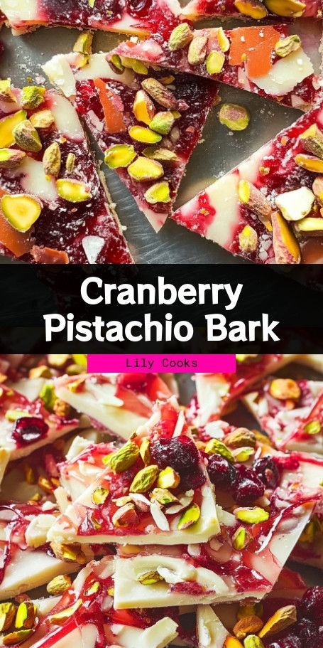 Christmas Cranberry Pistachio Bark - A festive blend of sweet and salty flavors with cranberries and pistachios. Perfect for holiday baking and edible gifts. #ChristmasBark #HolidayTreats #FestiveSweets #BarkRecipes #SouthernLiving Christmas Bark Pistachio Cranberry, Pistachio Cranberry Bark, Cranberry Pistachio Bark, Pistachio Bark, Christmas Cranberry, Christmas Bark, Cranberry Pistachio, Peppermint Bark, Edible Gifts