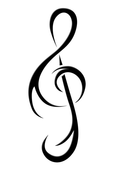 Treble Clef - ClipArt Best Music Symbol Tattoo, Treble Clef Tattoo, Tattoo Music, Music Note Tattoo, Music Tattoo Designs, Symbol Tattoo, Note Tattoo, Music Drawings, Music Symbols