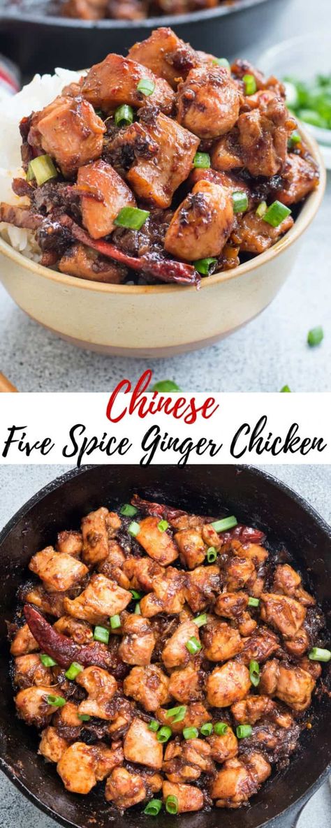 Chinese Five Spice Ginger Chicken - The flavours of kitchen Chinese 5 Spice Recipe Chicken, Chinese 5 Spice Recipe Dinners, 5 Spice Chicken Recipe, Spicy Chinese Chicken Recipes, Chinese 5 Spice Recipe, Chinese Five Spice Pork, Chinese 5 Spice Chicken, Chinese Five Spice Chicken, 5 Spice Chicken