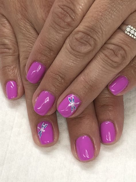 Dragonfly Nails Designs Acrylic, Nails With Dragonfly, Dragonfly Nails Designs, Dragonfly Nails, Summer Pedi, Dragonfly Nail Art, Orchid Nails, Toenail Art, Pedi Ideas