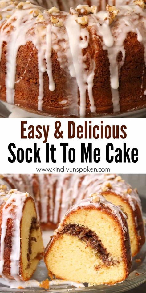 The Best Sock It To Me Cake Recipe - Kindly Unspoken Yellow Bundt Cake, Sock It To Me Cake Recipe, Sock It To Me Cake, Bundt Cake Mix, Bunt Cake Recipe, Cinnamon Cake Recipes, Yellow Cake Mix Recipes, Easy Bundt Cake Recipes, Easy Bundt Cake