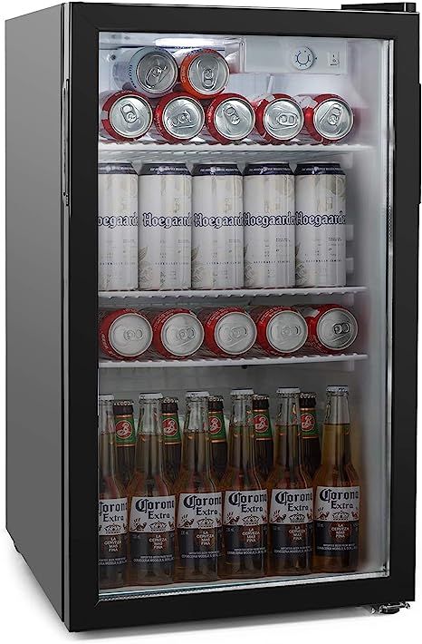 COOLLIFE Mini Fridge Cooler with Glass, 100 Can Beverage Refrigerator with Reversible Door for Beer Soda or Wine-3.2cu ft Small Drink Center Dispenser Perfect for Office/Basements/Home Bar Drinks Mini Fridge, Beverage Mini Fridge, Bar Refrigerator Mini Fridge, Pepsi Mini Fridge, Glass Door Mini Fridge, Fridge Cooler, Beverage Refrigerator, Mini Fridge, Home Bar