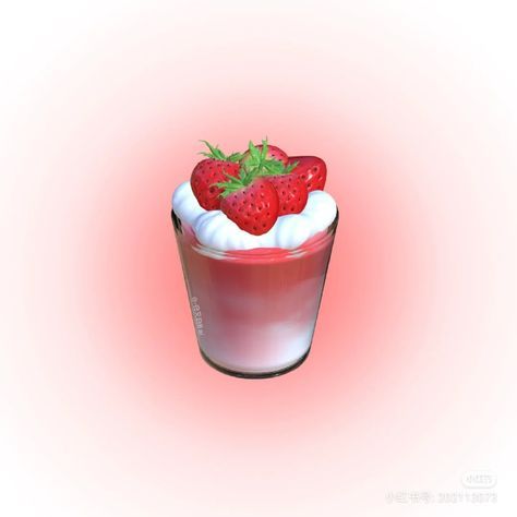 Watermark Ideas, Kawaii Icons, Images Hello Kitty, Strawberry Art, Red Icons, Cocoppa Wallpaper, Icons 3d, Flower Icons, Pink Foods