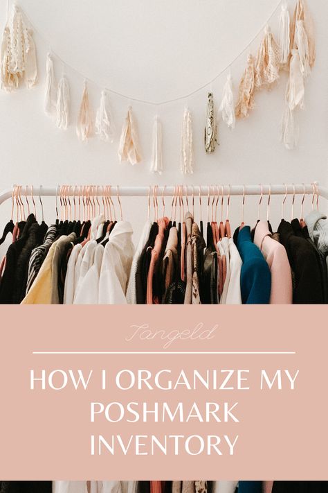 Having an organized Poshmark closet can be overwhelming (unless you have immense closet space… but who has that). So how does someone who has limited space keep track of their Poshmark inventory? Here’s how: Poshmark Room Organization, Poshmark Closet Organization, Clothes Inventory Organization, Poshmark Storage Ideas, Poshmark Inventory Storage, Clothing Inventory Storage, Inventory Storage Ideas, Poshmark Organization, Thrift Reselling