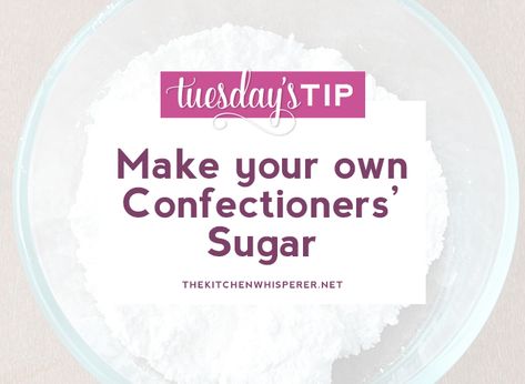 Make your own Confectioners’ Sugar Sugar Replacement In Baking, Make Your Own Brown Sugar, Sugar Substitutes For Baking, Make Powdered Sugar, Recipes Pancakes, Confectioners Sugar Icing, Chocolate Buttercream Recipe, Diy Mixes, Sugar Alternatives