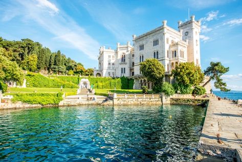 The Stunning Miramare Castle in Trieste | ITALY Magazine Miramare Castle, Trieste Italy, Italy Magazine, European Castles, Places In Italy, Fairytale Castle, Beautiful Castles, Trieste, Beautiful Places To Travel