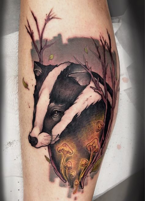 Badger Tattoo, Holy Spirit Tattoo, Spirit Tattoo, C Tattoo, Honey Badger, Book Tattoo, New Traditional, Neo Traditional, Cute Tattoos