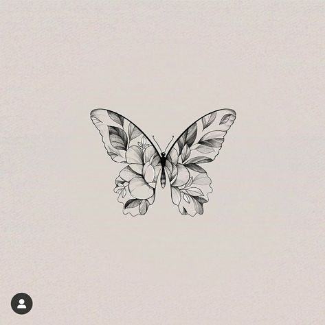 Butterfly Tattoo Ideas, A Butterfly, Butterfly Tattoo, The Words, One Day, Tattoo Ideas, Black And White, Tattoos, Flowers