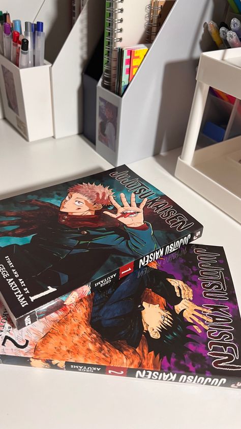 Jujutsu Kaisen Manga Collection, Jjk Aesthetic, Wallpaper Deco, Anime Bedroom Ideas, Kawaii Room Ideas, Diverse Characters, Study Room Decor, Manga Collection, Kawaii Room