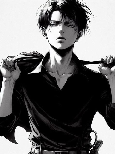 Best Anime Hairstyles, Anime Hairstyles For Men, Levi Ackerman Hot Manga, Levi Ackerman Hot, Anime Hairstyles, Modern Futuristic, Anime Show, Captain Levi, Top Anime