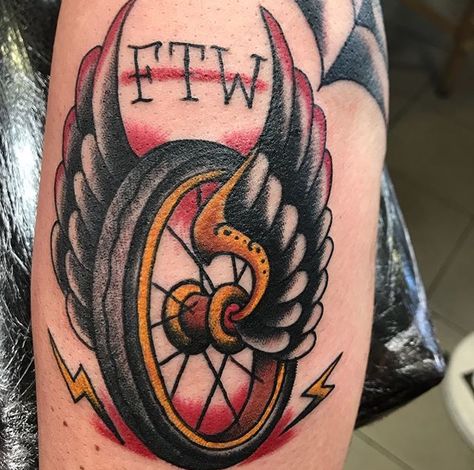 FTW! Butcher’s Tattoo Shop Ftw Tattoo Design, Chopper Tattoo Motorcycles, Harley Davidson Traditional Tattoo, Hotrod Tattoos, Ftw Tattoo, Chopper Tattoo, Helm Tattoo, Piston Tattoo, Biker Tattoo