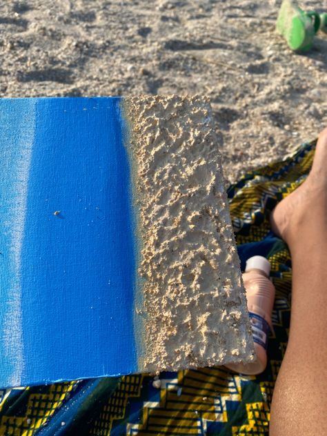 Painting sand with sand How To Paint Sand On A Beach, Beach Sand Painting, Sand Art On Beach, Sand Drawings Beach, Ocean And Sand Painting, Greece Bucket List, Sand Painting, How To Make Paint, Beach Painting