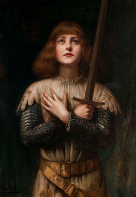 WikiVictorian on Twitter: "Jeanne D'Arc, by French painter Paul Antoine de la Boulaye (1909). In private collection.… " Joan Of Arc Quotes, Santa Joana D'arc, Joan D Arc, Catholic Wall Decor, Borrowed Time, Alfred Stevens, John Bauer, Saint Joan Of Arc, Istoria Artei