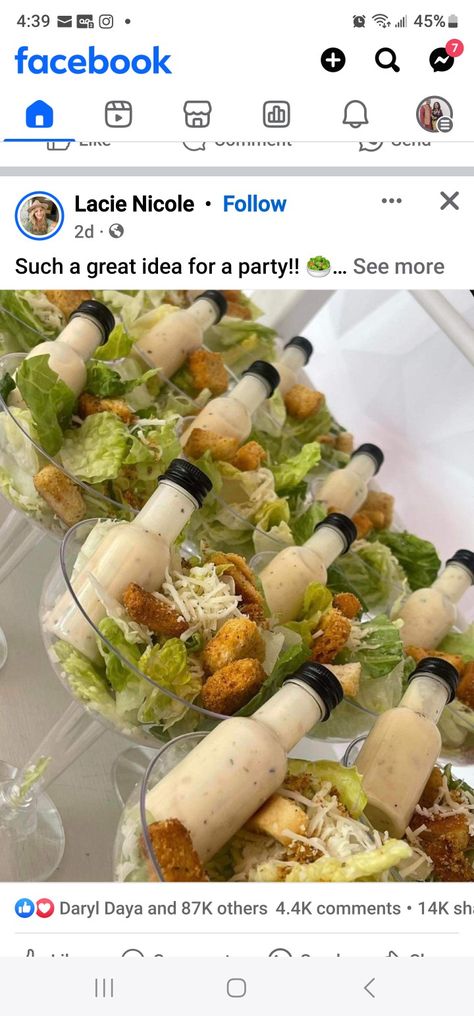 Sweet 16 Food, Sweet 16 Food Ideas, Appetizer Cups, Salad Appetizer Cups, Salad Appetizer, Camping Breakfast, Lake House Food Ideas, Food Ideas Summer, Lake Food Ideas