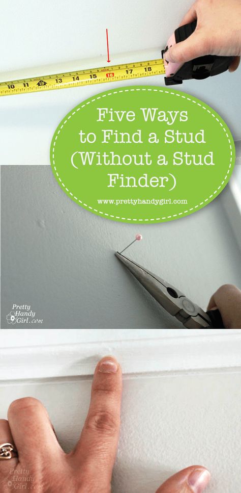 Five Ways to Find a Stud Without a Stud Finder | Pretty Handy Girl #prettyhandygirl #handyhints #DIY #homeimprovement Finding Studs In Wall, Hall Wallpaper, Mr Fix It, Framing Ideas, Stud Finder, Handy Man, Household Cleaning Tips, Stud Walls, Diy Home Repair