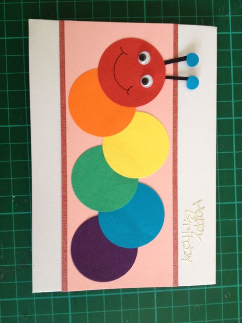 Caterpillar card Catipillar Toddler Art, Catipillar Craft Toddler, Inchworm Craft, Paper Caterpillar, Caterpillar Activity, Caterpillar Art, Preschool Creative Art, Caterpillar Craft, Art Activities For Toddlers