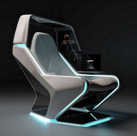 Futuristic Bedroom Design, Futuristic Bedroom Ideas, Sci Fi Furniture, Futuristic Chair, Futuristic Bedroom, Future Furniture, Bedroom Ideas For Small Rooms, Spaceship Interior, Data Visualization Design